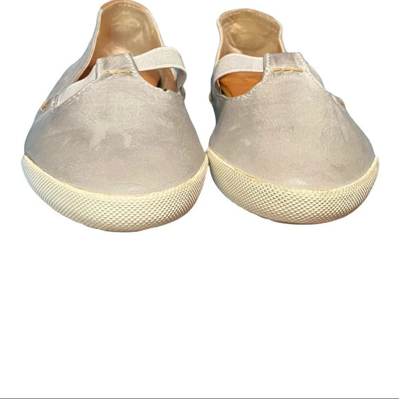 FRYE Melanie T-Strap Slip-On Flat in Ice Grey Blue - Picture 8 of 8